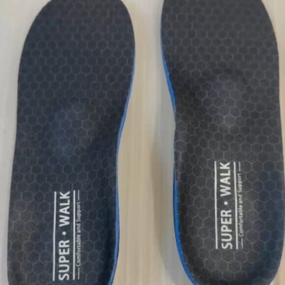 2 Pairs Men Black Medical Orthotic Insoles Comfort Support Size 5-6 - Picture 2 of 4